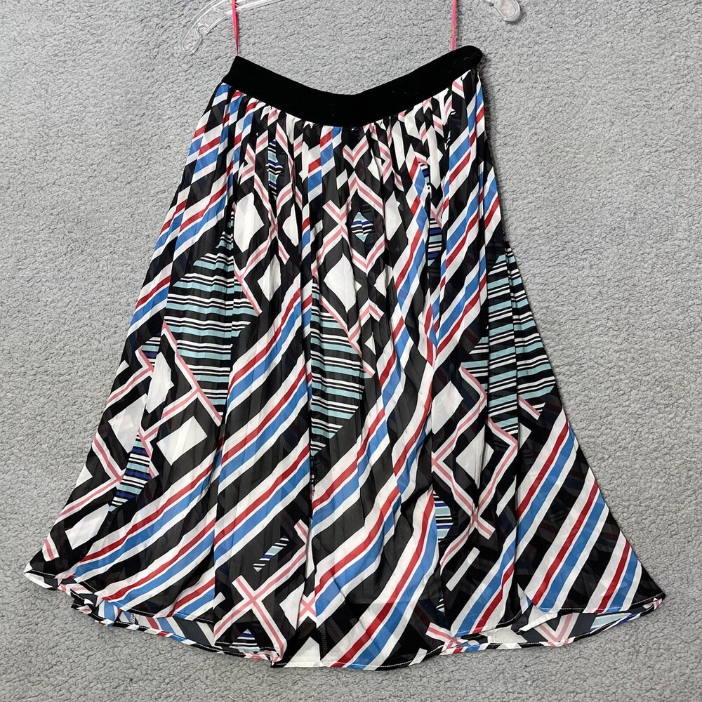 Catherine Malandrino Skirt Womens Geometric Abstract Striped Size Medium